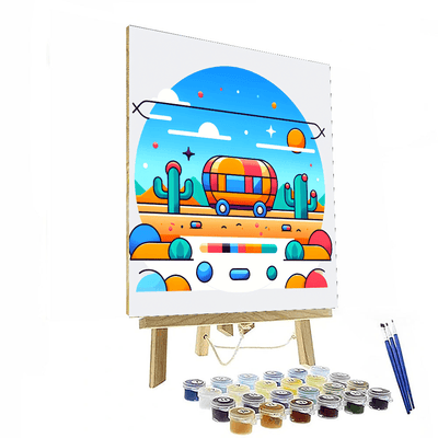 Colorful Caravan Journey Numbered Painting Kits