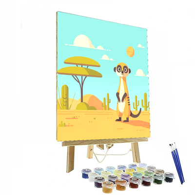 Melodic Meerkats Paint By Numbers Art