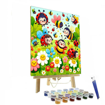 Cute Bug Brigade Painting By Numbers Kit