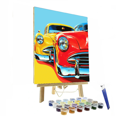 Roy Lichtenstein Inspired Classic Vintage Cars  Paint By Numbers Kits