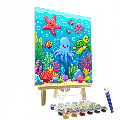 Joyful Underwater Exploration Paint By Number