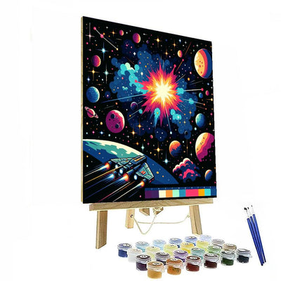 Galaxy Supernova Exploration Painting Number Kit