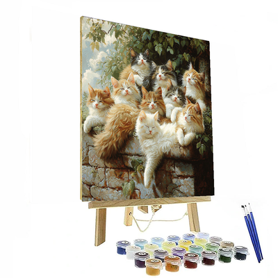 Henriette Ronner-Knip Inspired Feline Friends  Paint By Numbers Kits