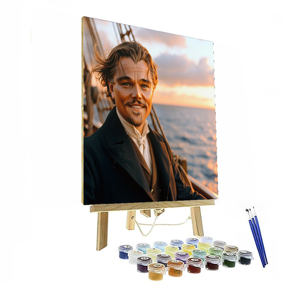 Leonardo Dicaprio: Navigating Dreams In Titanic Waters Paint By Color