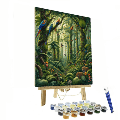 Tropical Rainforest Haven Paint By Numbers Art