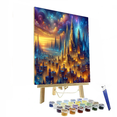 Mystical Cityscape Reverie Numbered Painting Kits