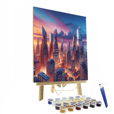 Urban Skyline Symphony Painting Number Kit