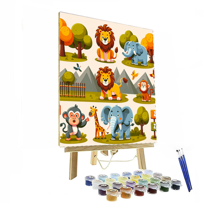 Zany Zoo Adventure Painting By Numbers Kit