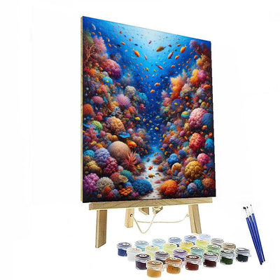 Vibrant Coral Reef Exploration Paint By Numbers Art