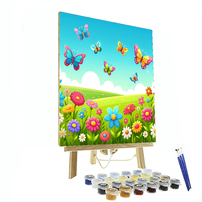 Dreamy Butterfly Meadow Painting By Numbers Kit