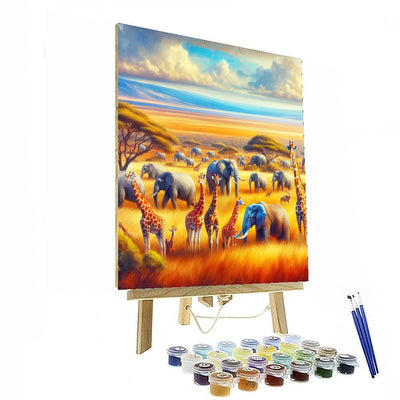 Safari Plains Adventure Paint By Numbers Art