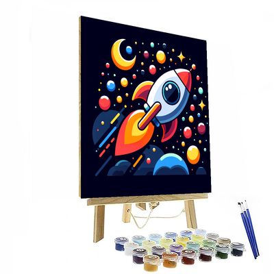 Cosmic Rocket Painting By Numbers Kit