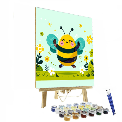 Sunny Bumblebee Number Painting