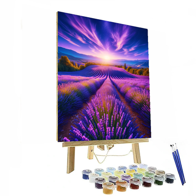 Blissful Lavender Fields Painting By Numbers Kit