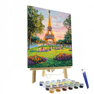 Eiffel Tower Park DIY Paint By Numbers