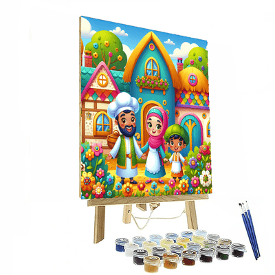 Charming Fairytale Village Paint By Numbers