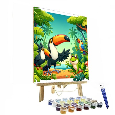 Tropical Rainforest Friends Painting By Numbers Kit