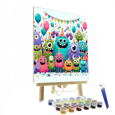 Merry Monsters' Party Painting By Numbers Kit