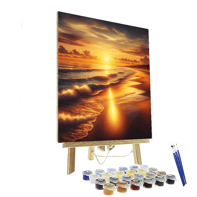 Golden Beach Sunset Paint By Number