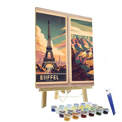 Charming Vintage Travel Posters Paint By Numbers Kits