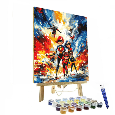 The Incredibles Family Adventures - Disney Inspired Painting Number Kit