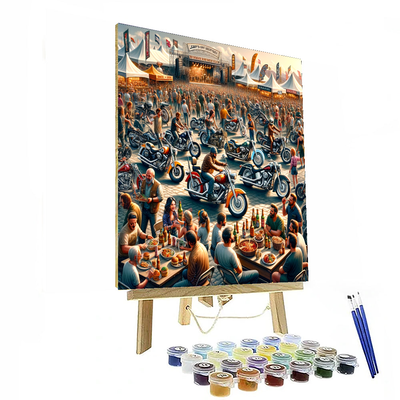 Harley-davidson Homecoming Festival - Usa Painting By Numbers Kit