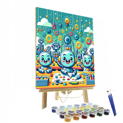 Funky Robot Factory Paint By Numbers Kits