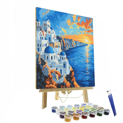 Santorini's Caldera - Greece Numbered Painting Kits