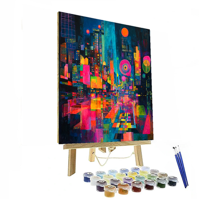 Wassily Kandinsky Inspired Abstract Citylights  Paint By Numbers Kits