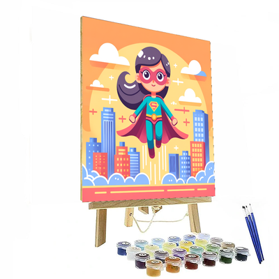 Superhero Kid Adventure Paint By Numbers Kits