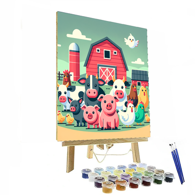 Friendly Farmyard Gathering Paint By Color