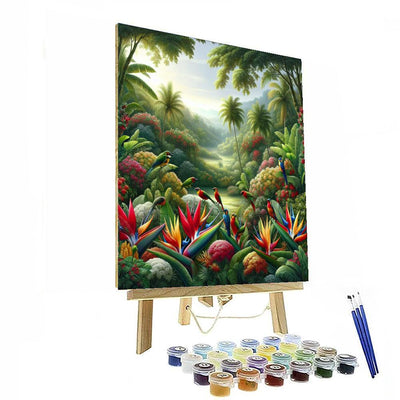 Exotic Flora And Fauna Paint By Numbers