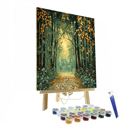 Gustav Klimt Inspired Serenity Of The Forest  Paint By Numbers Art