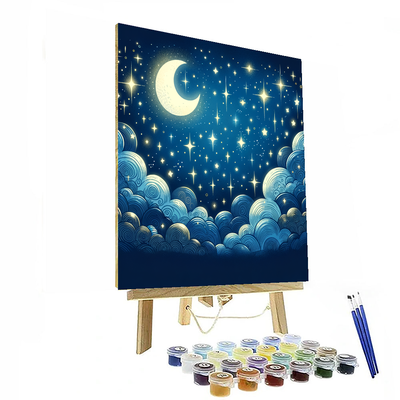 Whimsical Night Sky Paint By Number