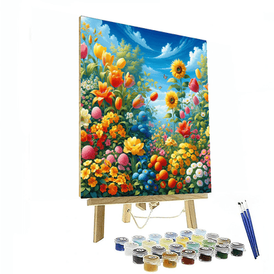 Vibrant Flower Blossom Paint By Numbers