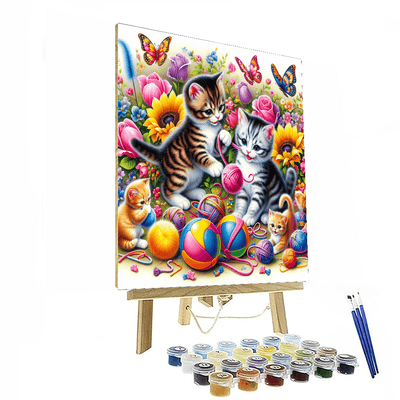 Frolicking Kittens Painting By Numbers Kit