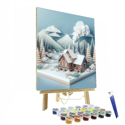 Winter Cabin Retreat Numbered Painting Kits