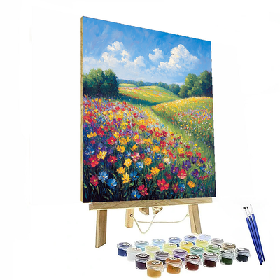 Claude Monet Inspired Serene Meadow  Paint By Numbers