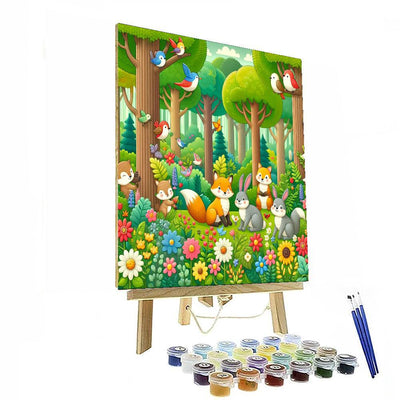 Whimsical Adventure In The Forest Painting Number Kit