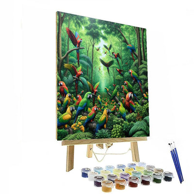 Vibrant Jungle Tapestry Painting By Numbers Kit