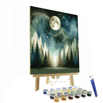 Magical Starlit Forest Painting Number Kit