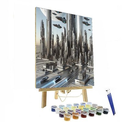 Futuristic Urban Dream Number Painting