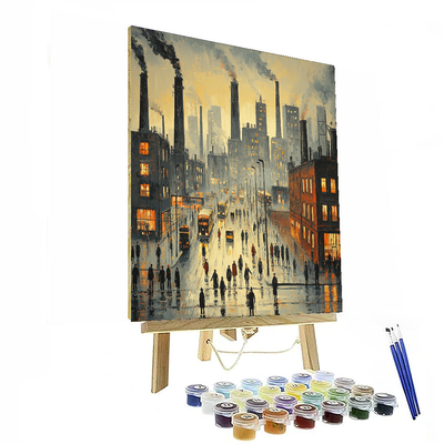 L.S. Lowry Inspired Industrial Rhythms  Painting By Numbers Kit