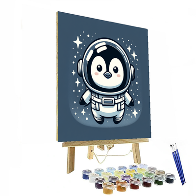 Astronaut Penguin Painting By Numbers Kit