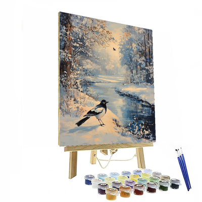 Claude Monet Inspired Monet's Winter Wonderland  Paint By Numbers Art