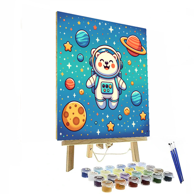 Space Adventures With Astronaut Bear Paint By Number