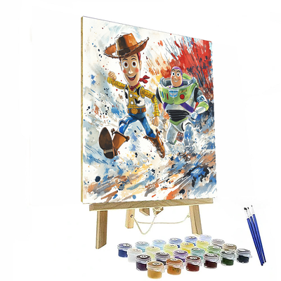 Woody And Buzz Lightyear Adventures - Disney Inspired Painting By Numbers Kit