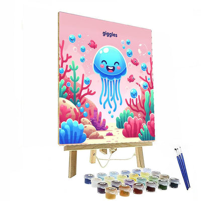 Giggles The Jellyfish Number Painting