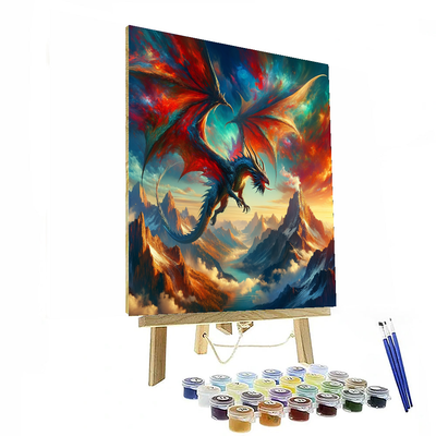 Dragon's Majestic Flight Paint By Number