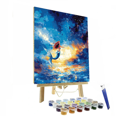 The Little Mermaid's Seaside Dream - Disney Inspired Painting Number Kit